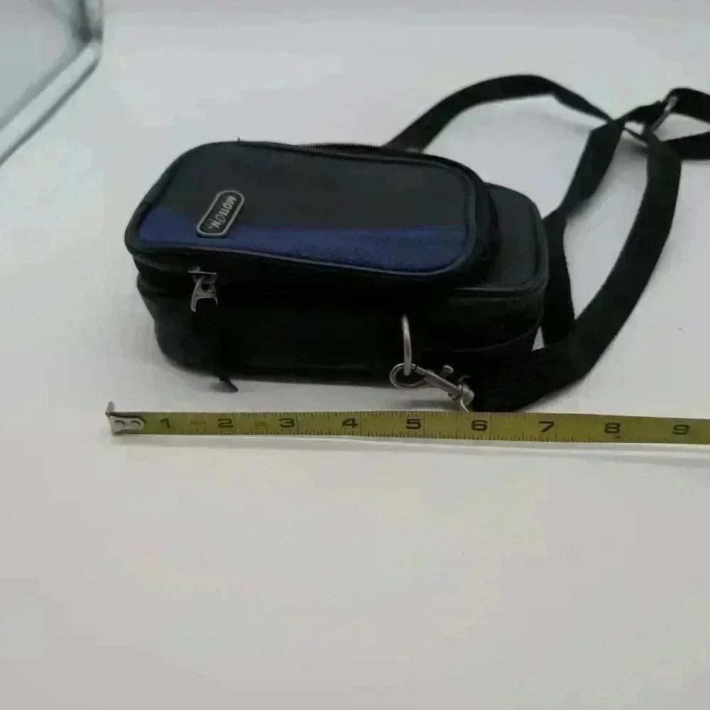 Motion Systems Blue and Black camera bag with strap